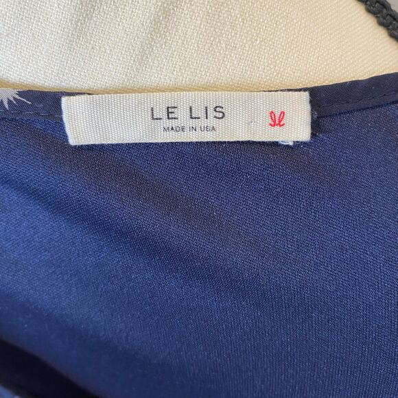 Le Lis Blue Galaxy Star Smocked Waist Casual Flowy Mini Dress Womens - Picture 5 of 11